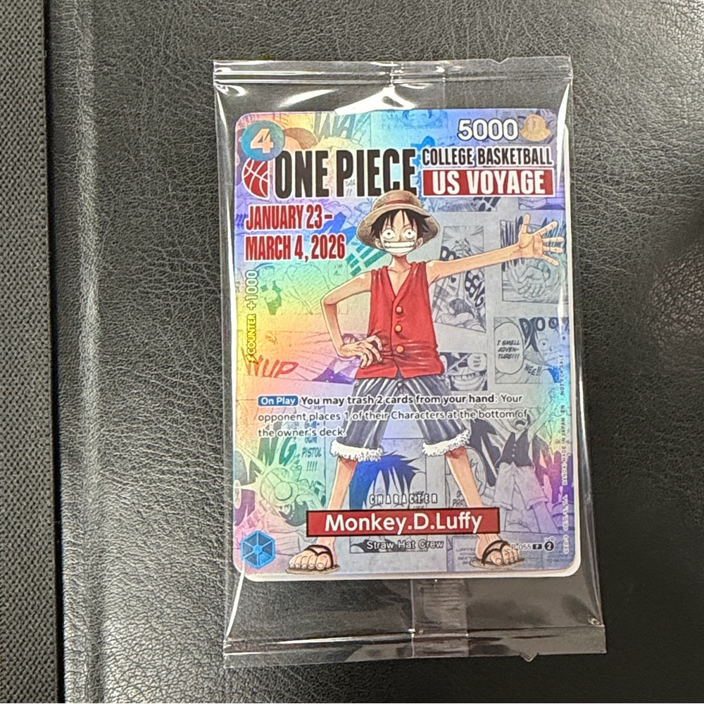 One Piece Card Game - Monkey D. Luffy Holographic Card - US Voyage